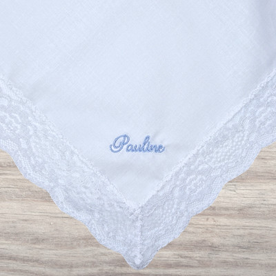 Personalisiertes Spitzentuch - bestickt Name Damen Taschentuch Vintage inspiriert