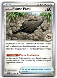 Antique Plume Fossil 079/086 White Flare Common Pokémon TCG