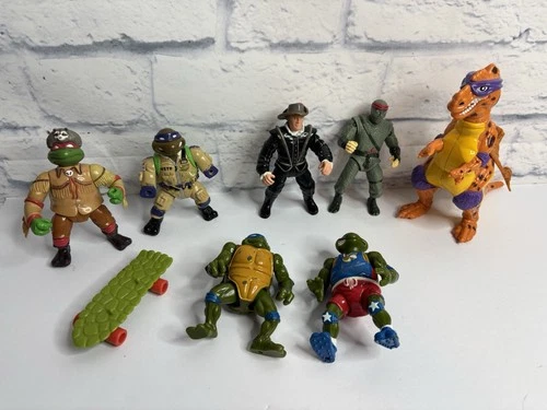Vintage TMNT Action Figure Lot Playmates 1990s Ninja Turtles