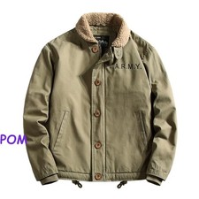 Winter Jacket Men's Style Work Cotton Jacket Thick Plush Jacket Keep Warm Coat