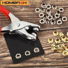 1/4 Inch Grommet Pliers Set with 100 Metal Eyelets Hole Punch Tool Kit for Leath