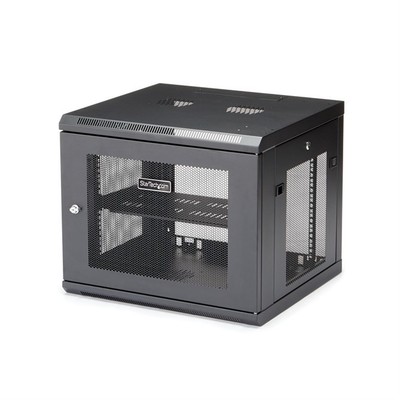 StarTech.com 4-Posten 9 HE Wandmontage Netzwerkschrank mit 1 HE Regal 19 Wandmontage