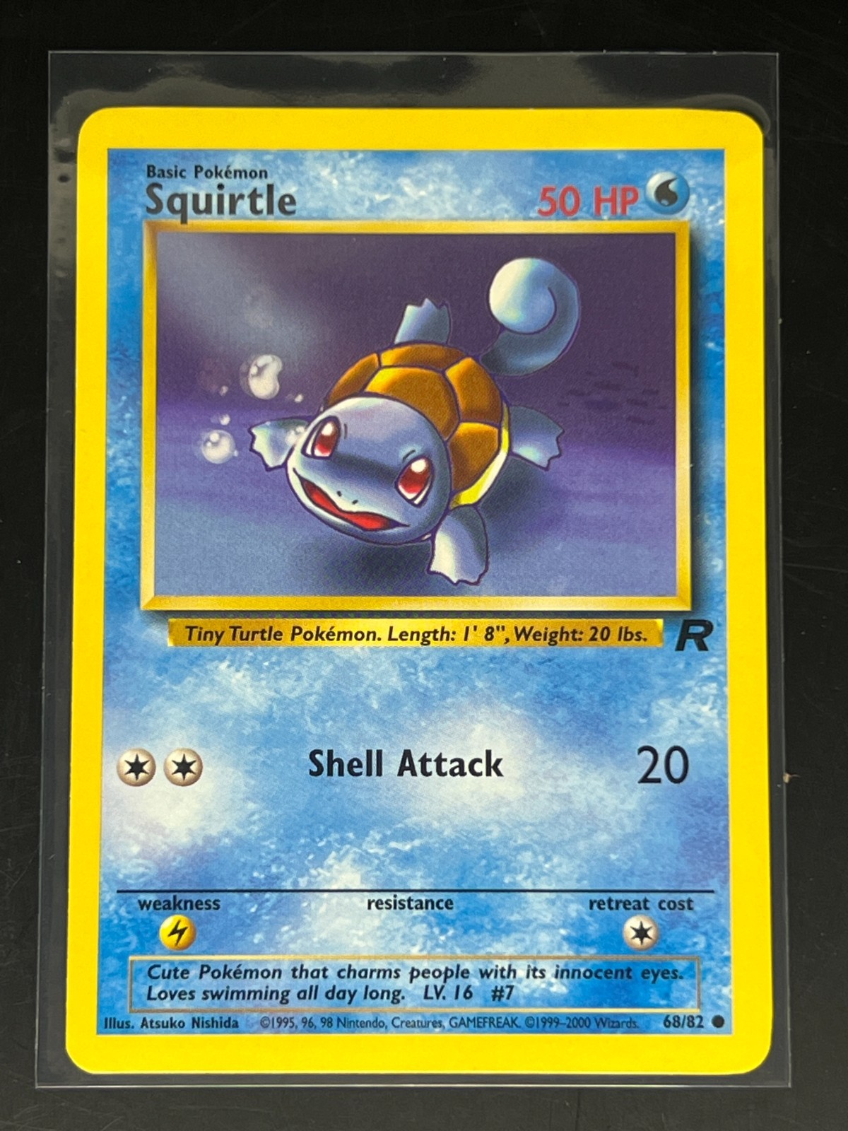 Squirtle 68/82 Team Rocket Common Pokemon Card LP