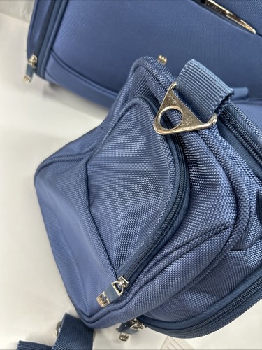 Delsey Helium Superlite Pilot Trolley And Carry On Bag Blue Canvas - Picture 9 of 24