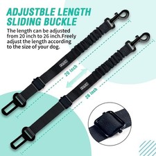 Dog Seat Belt, 3 Piece Set Retractable Dog Car Seatbelts Adjustable Durable