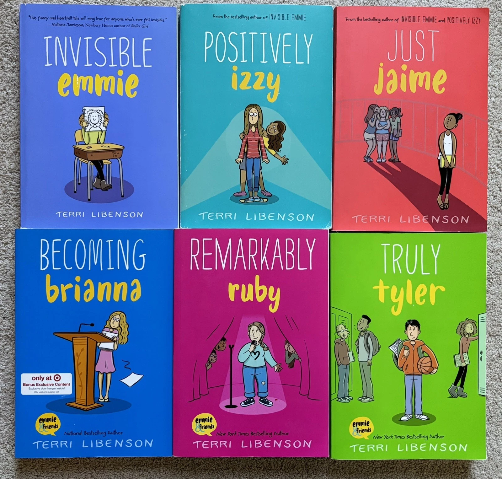 Lot of 6 Terri Libenson Emmie & Friends Graphic Novels