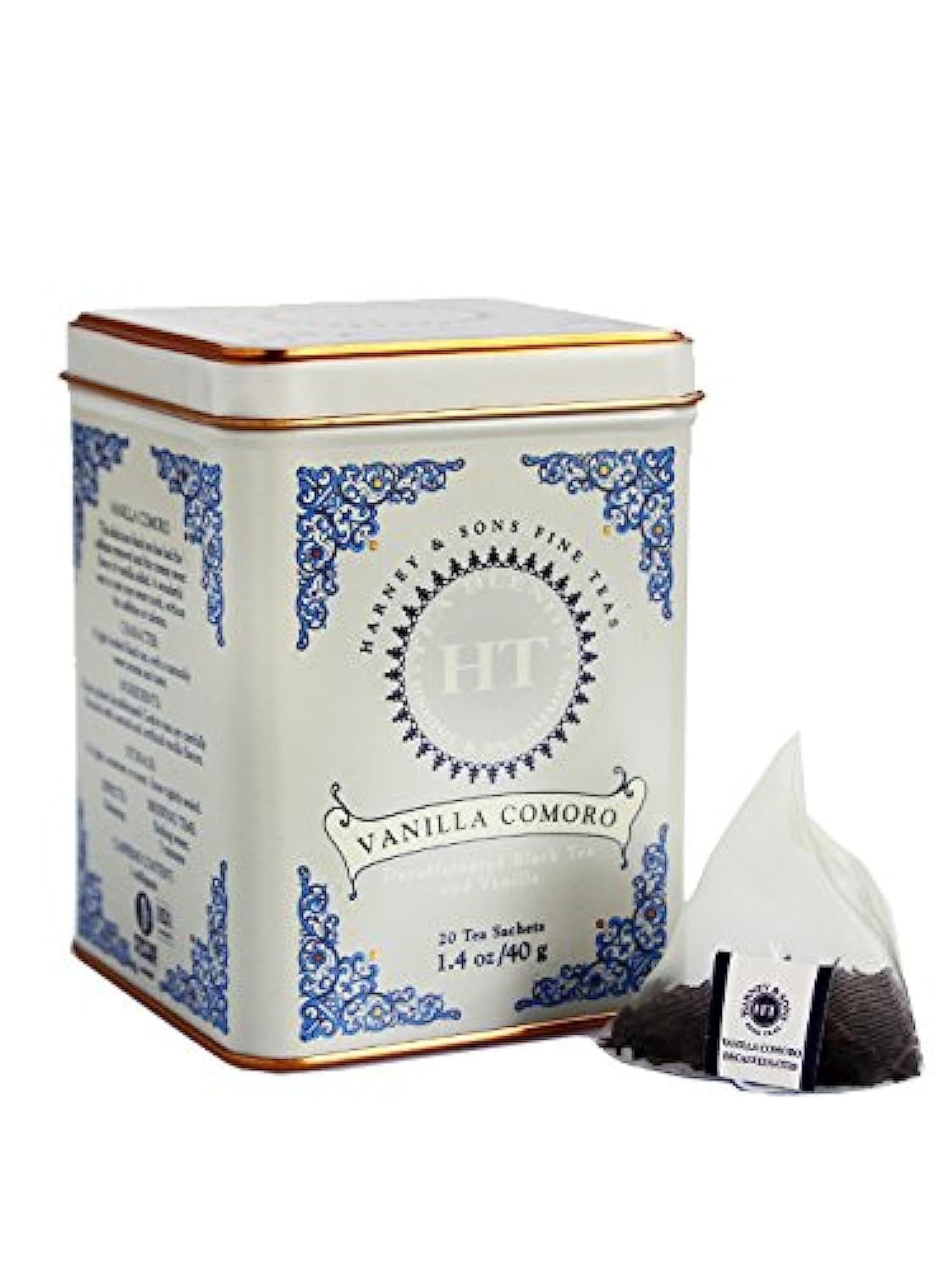 Harney and Sons Fine Tea, Vanilla Comoro, 20 Count (Pack 20 of 4) 