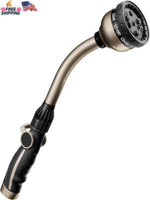 #ad Heavy Duty Watering Wand Metal Garden Hose 10 Spray Patterns 15 Inch Nozzle $32.93