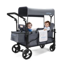 Stroller Wagon for Kids, Wagon Stroller Toddlers 2 Seaters, All-Terrain Baby ...