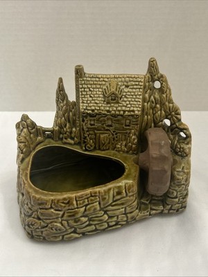 Vintage Shawnee Pottery 769 Water Wheel Grist Mill Planter Made in USA
