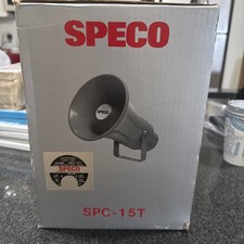 Speco Technologies SPC-15T Weatherproof PA Horn Speaker 15W/30W New in Box