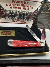 Case XX Famous Confederate Generals Trapper Knife Red Bone Limited Edition W/box