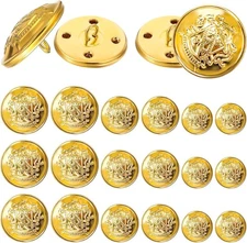 Gold Buttons, Mabor 18Pcs Buttons for Blazer Button Set One size, gold 