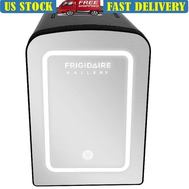 Portable Mini Skincare Fridge W/ LED Mirror Beauty Products & Beverages New