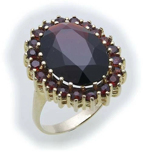 Women s Ring M.Granat IN Silver 925 Garnet Sterling Quality 8925