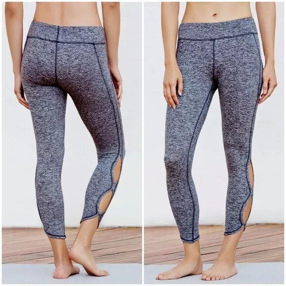 Free People Movement Navy Blue New Infinity Leggings Leg Cutouts