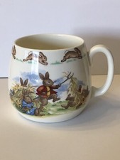 Rare Vintage Royal Doulton Bunnykins Child's cup mug Hay Harvest Bunnies
