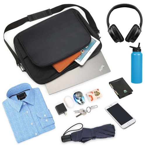 Bolso de hombro acolchado para computadora portátil de 15/17 pulgadas estuche de transporte para MacBook HP - Imagen 6 de 14