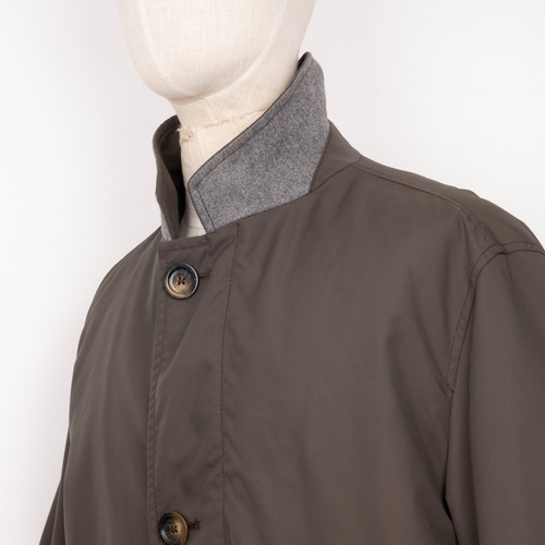 Burberry Men's Insulated Green Khaki Button-Up & Full-Zip Collared Parka Coat L - Picture 12 of 22