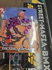 MCS bike PURPLE ALLOY chainring BOLTS sprocket SPIDER 5ct GT SE Haro old school 