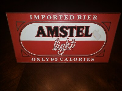 Amstel Light Imported Bier Hard Plastic Bar Sign With Stand