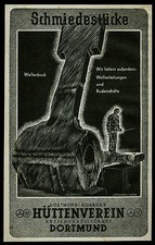 Alte Werbung 1940 Wellenbock Schmiedestück Hüttenverein Dotmund Hoerder Schmied