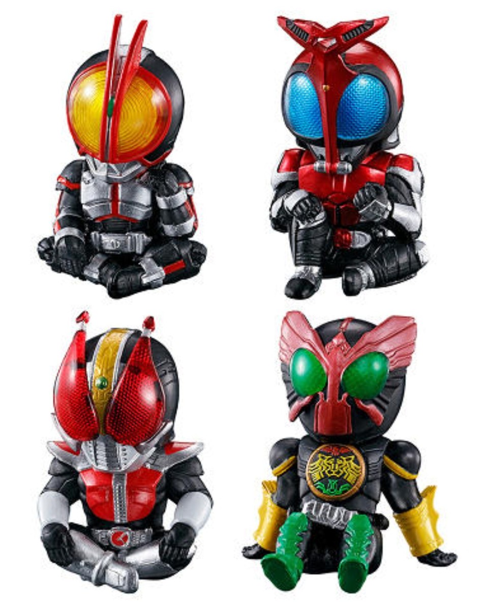 Machiboke Kamen Rider BANDAI Mascot Capsule Toy 4 Types Full Comp