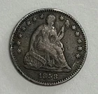 Collectible 1858 Seated Liberty Silver Half Dime Very Fine Details