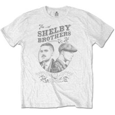 Image of Peaky Blinders Shelby Brothers Circle Faces White T-Shirt