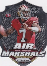 Colin Kaepernick PRIZM INSERT Die-Cut 49ers Football Card AIR MARSHALS 2014 LE
