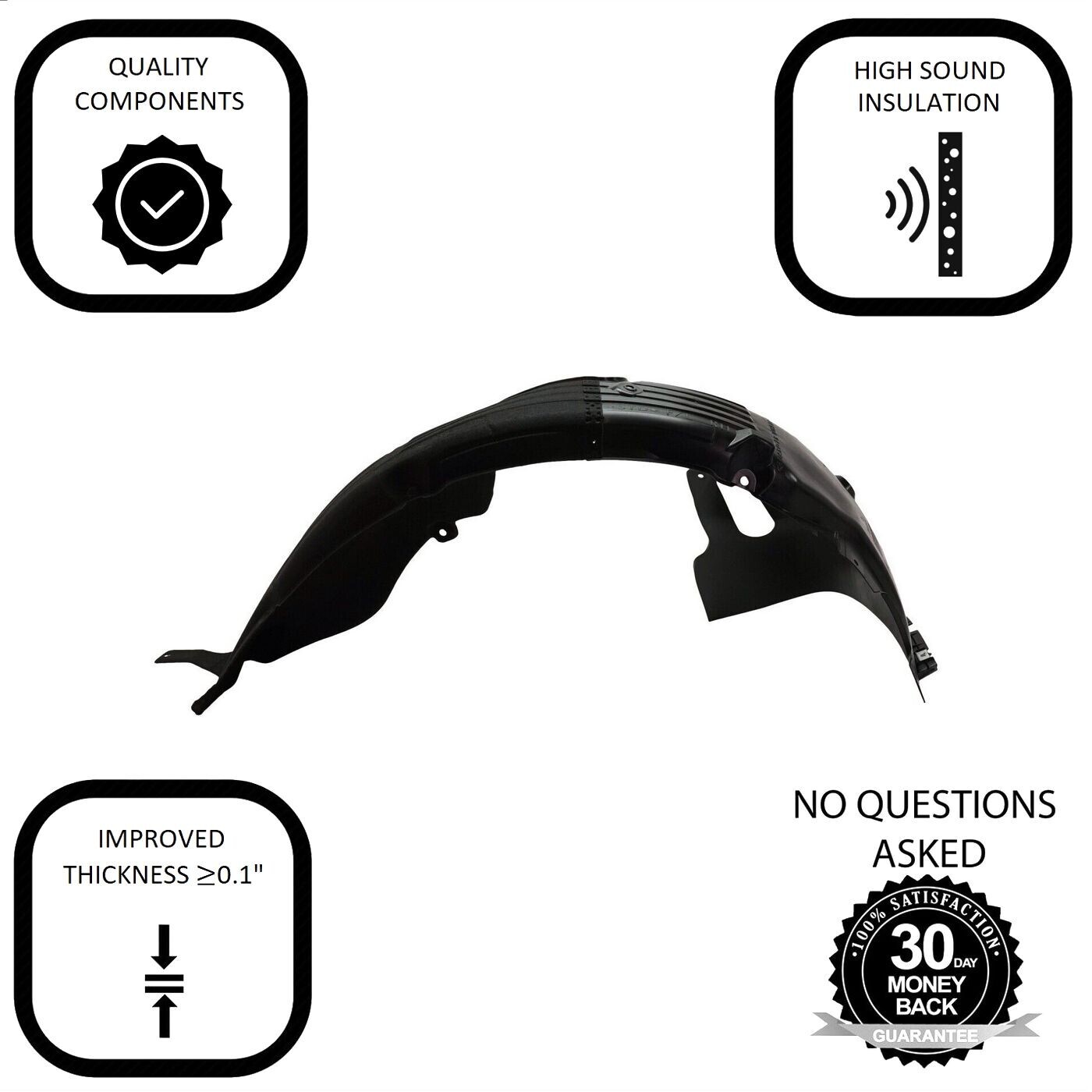 Front Passenger Side Fender Liner For 2018-2019 Hyundai Sonata  