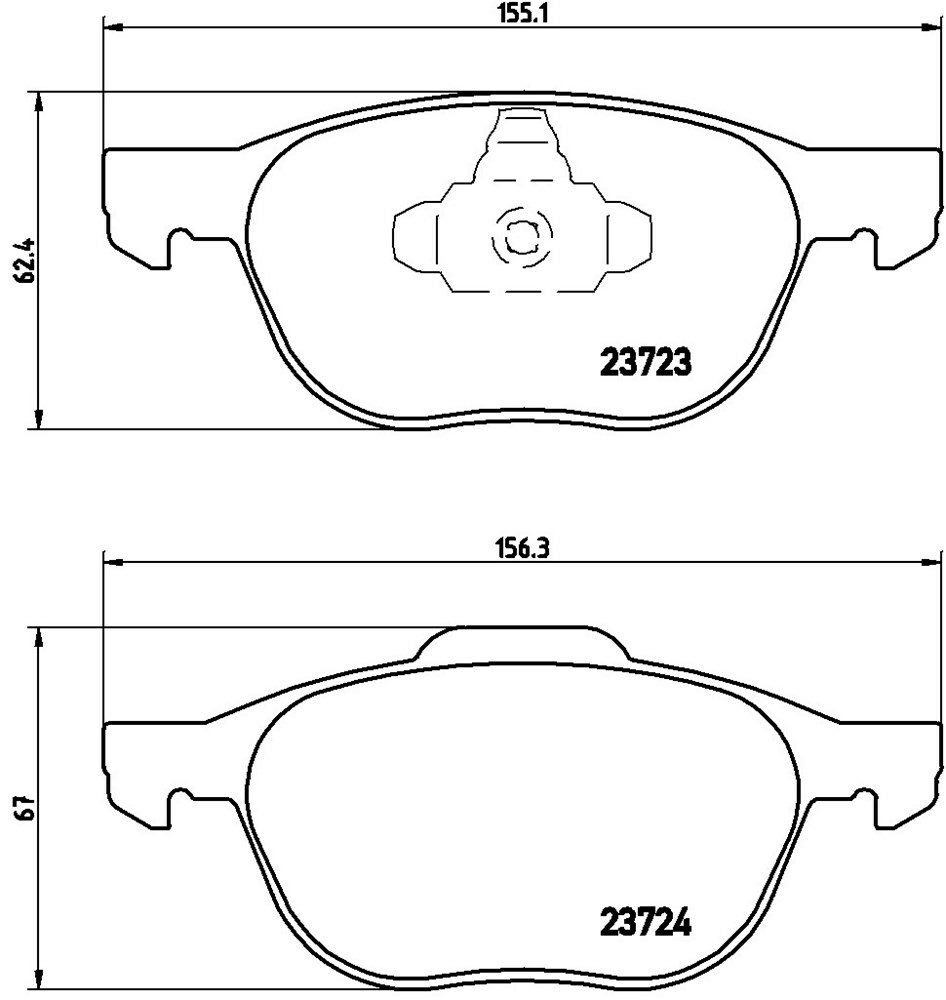 Kit Pastiglie Freno Anteriori Posteriori Ford Focus Ii Iii C-max Tdci Brembo - Miniatura 2