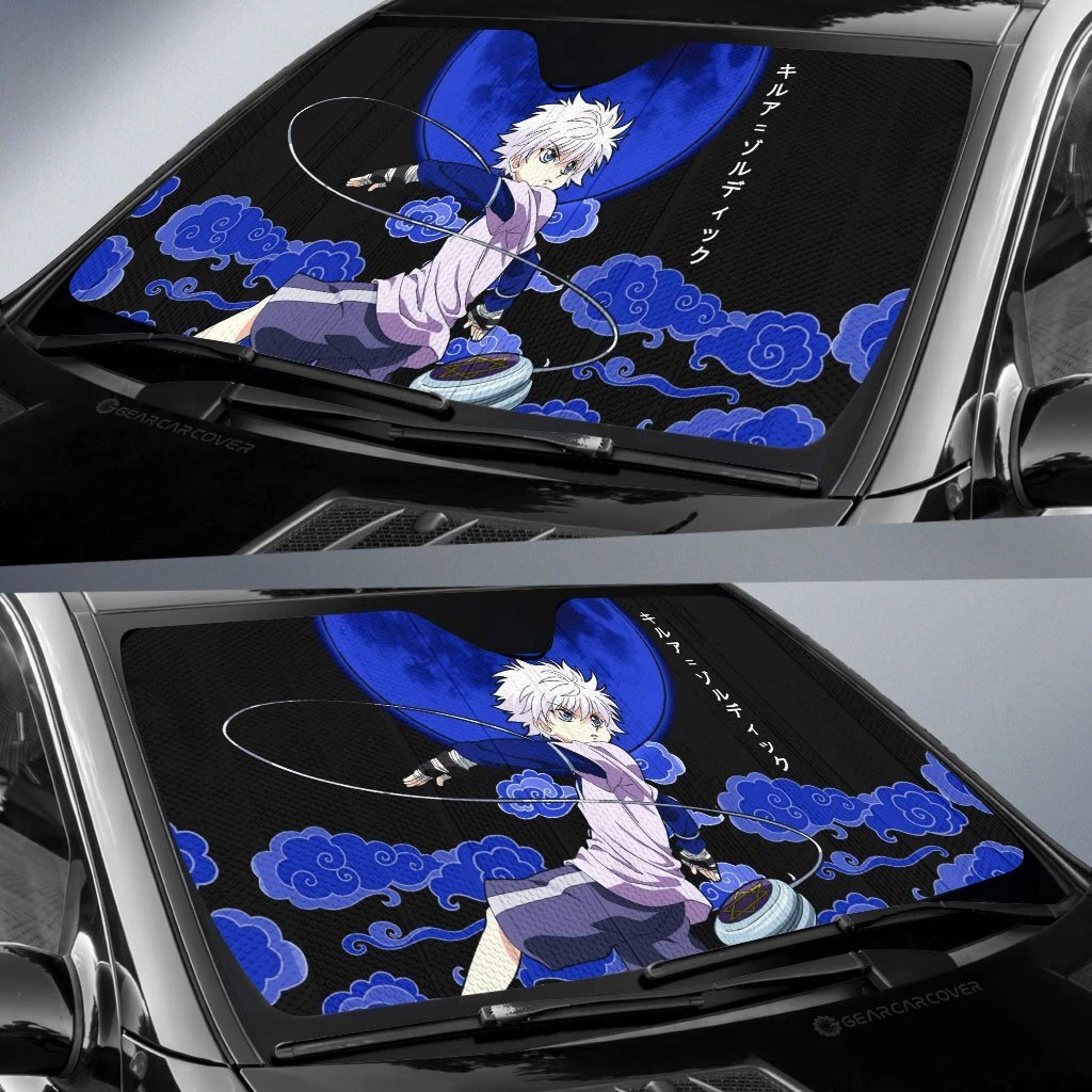 Killua Zoldyck Car Sunshade Custom Anime xHunter Car Accessories