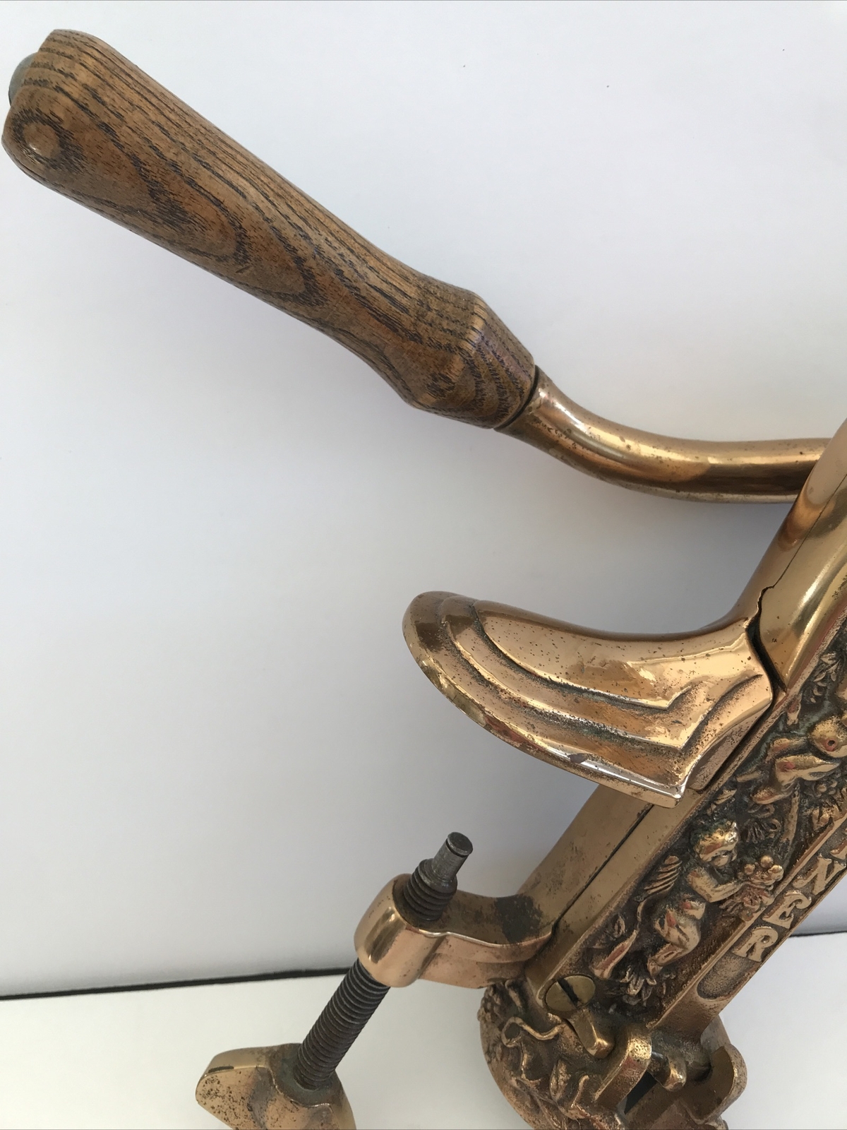 Vintage Vintner Solid Brass Corkscrew Wine Bottle Opener Cherubs Design