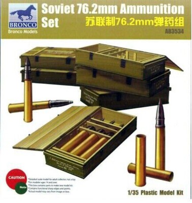 Bronco Models AB3534 1:35 sowjetisches 76,2 mm Munitionsset