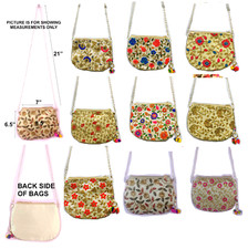 Lot Assorted 10 PC Indian Ethnic Party Potli HandBag Wedding Bridal Clutch Sling
