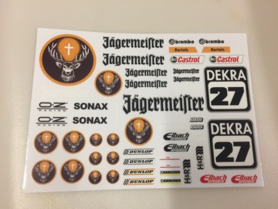 Jägermeister ラジコンカー用ボディ 1/10スケール Sticker Decal Sheet for 1/10 Jager on clear vinyl 1533 | eBay