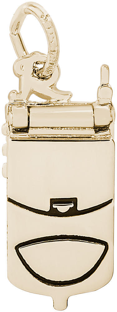 Flip Phone Charm by Rembrandt 10K or 14K Gold or Sterling Silver