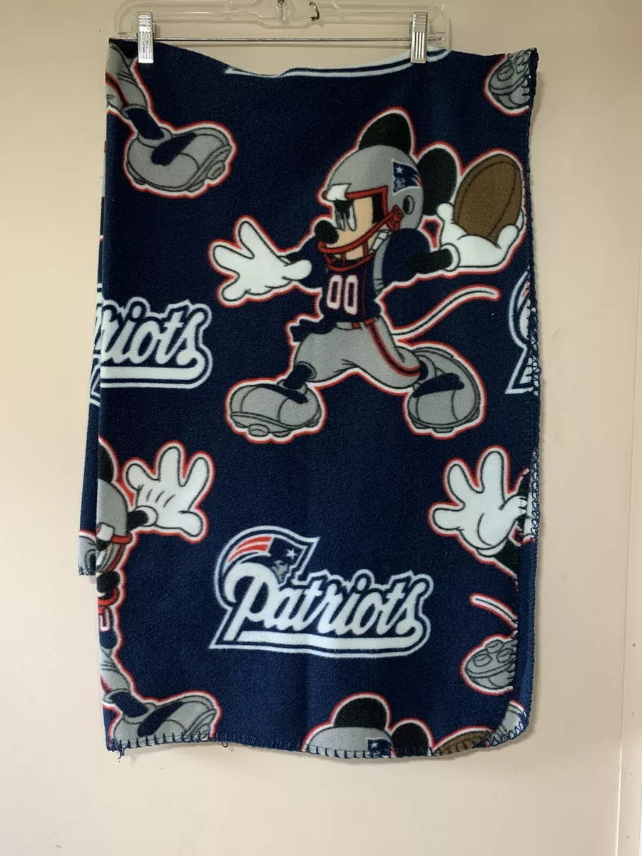NFL New England Patriots Co Brand Disney Mickey Mouse Fleece Throw 40