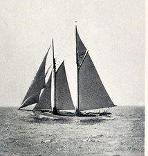 The Mohawk Yacht Sailboat Queen's Cup 1928 Race To Spain Nautical Print DWS2