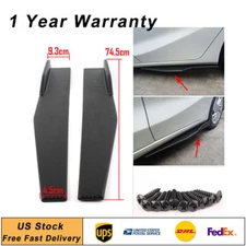 Side Skirts Rocker Splitters Diffuser Winglet Wings 74.5cm Carbon Fiber 2PCs USA