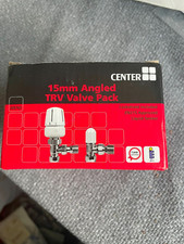 Center 15mm Angled TRV Valve Pack, Lockshield Included