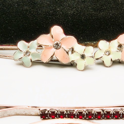 Vintage Haarnadel & Haarspange Set - Blumen, Katze, Schmetterling, Herz Designs - Bild 11 von 15