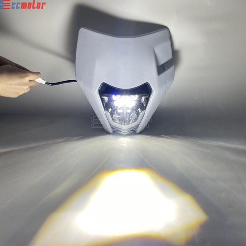 Enduro E8 LED Headlight w/ Fairing For FC FE TC TE TX 250 350 450 501 Dirt Bike - Picture 5 of 37