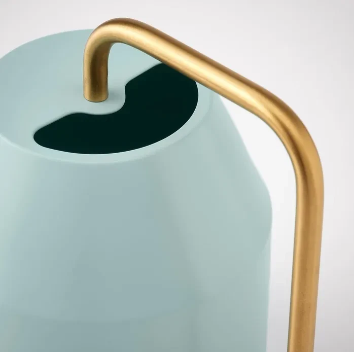 IKEA REGADERA, tarro cuello de cisne turquesa y mango dorado VATTENKRASSE nuevo Foto 4 de 4