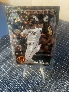 Luis Matos RC • SILVER CRACKLE ICE FOILBOARD • 2024 Topps Series 1 #28 • GIANTS