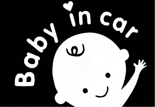 Ship from USA Die cut baby in car window decal sticker stickers reflection - Bild 3 von 5