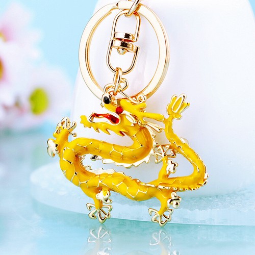 Crystal Rhinestone Auspiciousness Chinese Dragon Keychain Keyring Bag Charm - Bild 25 von 25