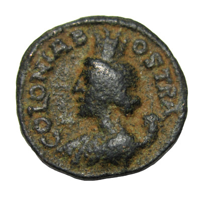 ARABIA, BOSTRA. AE 23. SEVERUS ALEXANDER 222-235 AD. TYCHE. DESERT PATINA.  