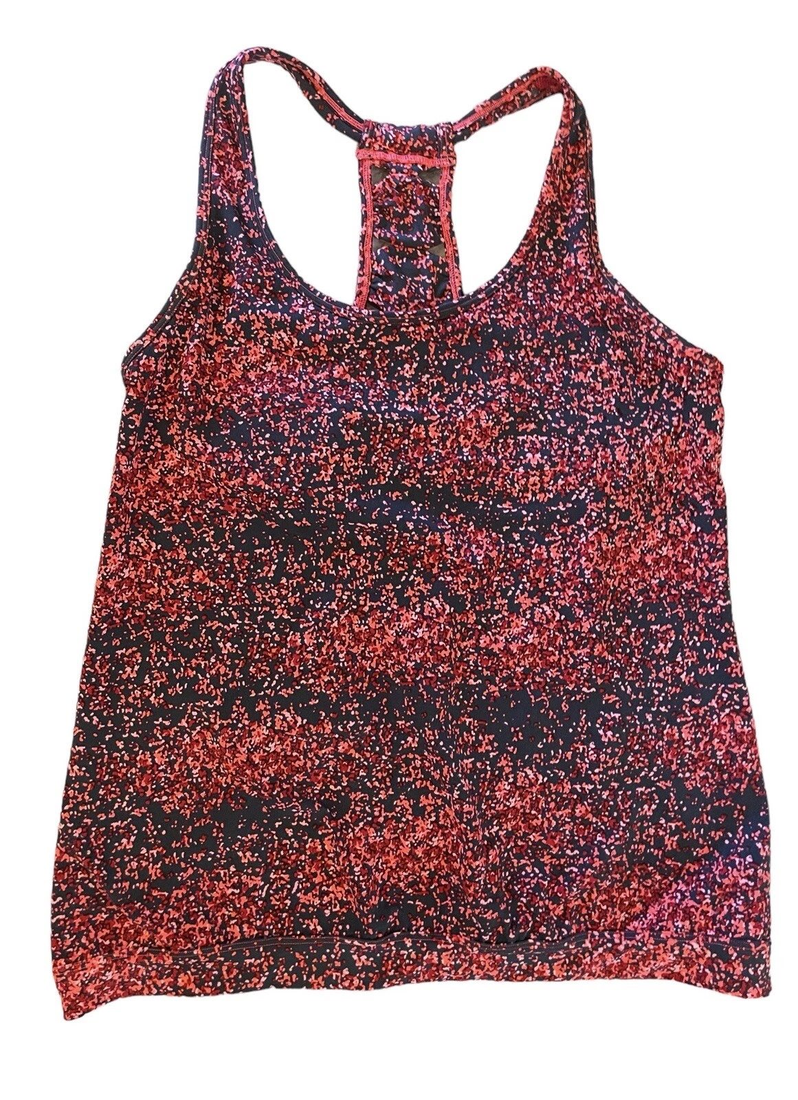 athleta coral racerback scrunch work out tank-top